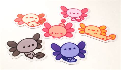 Cute Axolotl Sticker In 2021 Axolotl Stickers Axolotl Cute Axolotl Images