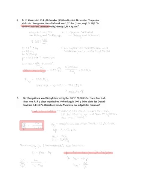 Bung Zu Blatt Physikalische Chemie Studocu