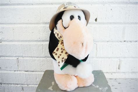 Large Opus plush doll penguin Dandelion pith helmet bloom