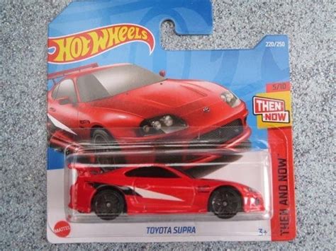 Hot Wheels Toyota Supra Red HW Then And Now Birthday Gift Miniature Model Toy Car Retro