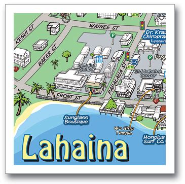 Lahaina Maui Hotel Map