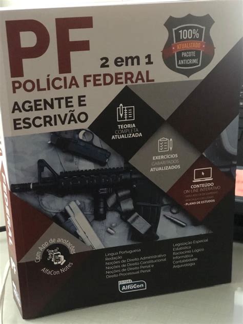 Apostila Alfacon polícia Federal Agente e Escrivão 2020 Livro