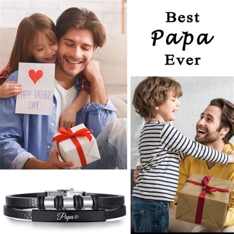 Bracelet Homme Cadeau Papa Homme Cuir Tress Cha Ne Gourmette Bracelet