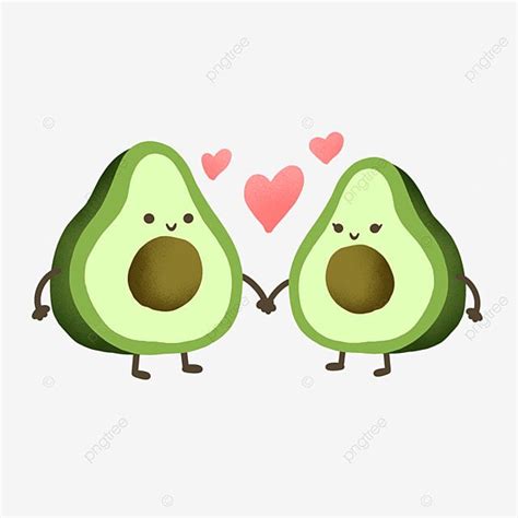 Avocado Couple Hd Transparent, Avocado Couple Love Kawaii, Avocado ...