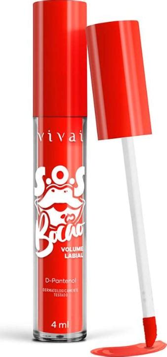 Kit 4 Gloss de Volume Labial Sos Bocão Vivai Ácido Hialuronico 4 Cores