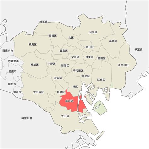 東京都品川区の地図 Map It マップ・イット