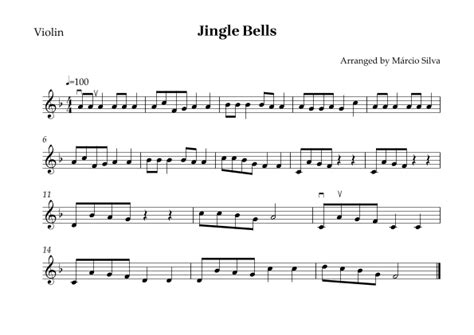 Jingle Bells Violin Solo Arr Márcio Silva By James Lord Pierpont