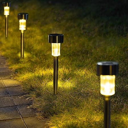 Maggift Pack Solar Pathway Lights Outdoor Solar Garden Lights For