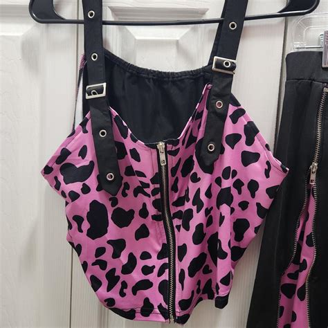 New 2 Piece Matching Skirt Sex With Pink Cow Depop
