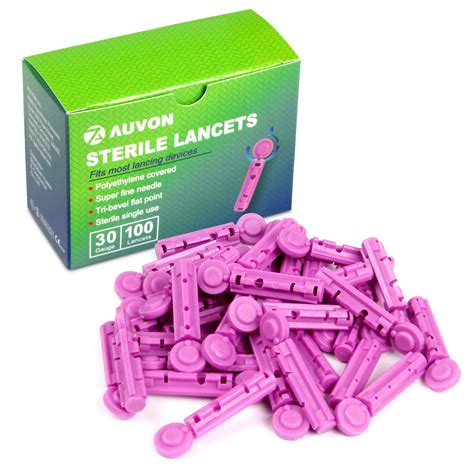 Auvon Blood Lancets Gauge Twist Top Lancets With Less Pain