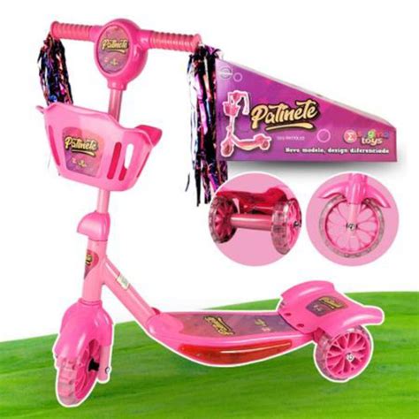 PATINETE 3 RODAS INFANTIL MUSICAL LUZES E Cesta Shopee Brasil