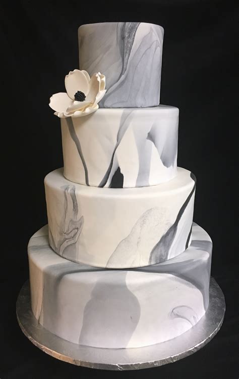 Wedding Cakes Fondant Marble The Bake Works