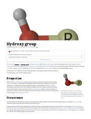 What is a Hydroxy Group? Chemistry Explained in Simple Terms | Course Hero