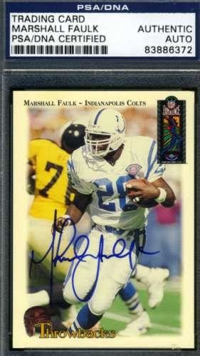 Marshall Faulk Football Slabbed Autographed Rookie Cards