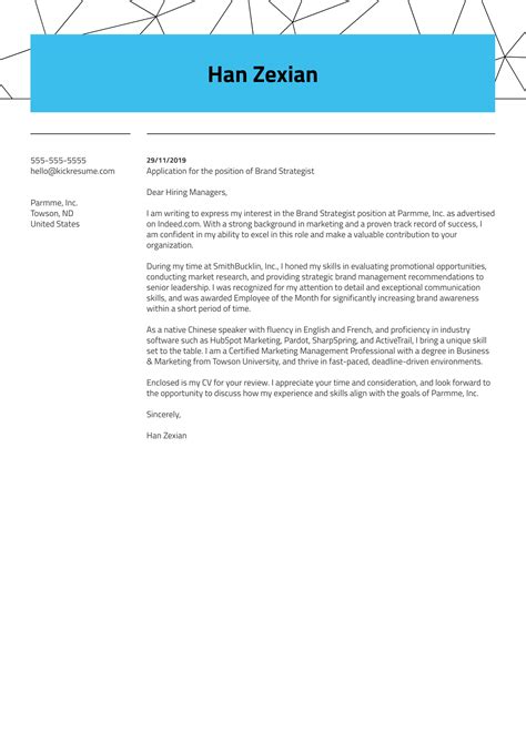 Strategic Manager Cover Letter Samples Examples 2024 Kickresume