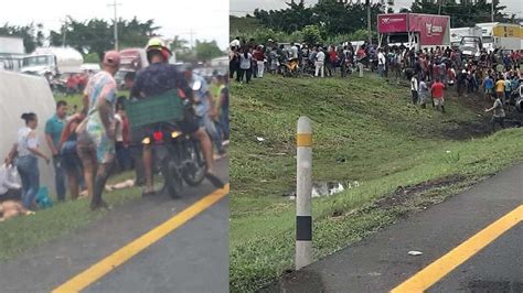 Rapiña Tras Volcadura De Tráiler Que Transportaba Carne En Tabasco