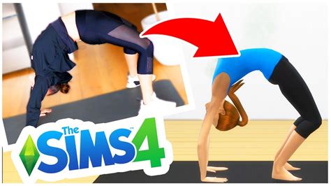 Copying The Sims Workouts Yoga Challenge Youtube