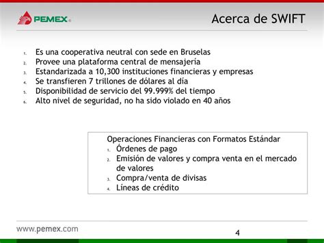 PPT Comunicación bancaria de PEMEX PowerPoint Presentation free