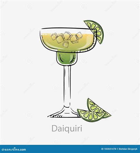 Daiquiri Cocktail. Cocktail, Alcoholic Cuban Aperitif Based Ight Rum ...