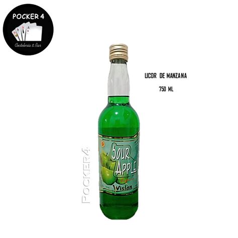 Licor De Manzana Ml Wislan Pocker