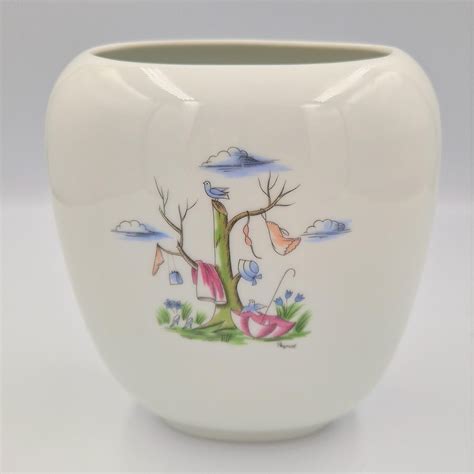 Mid Century Porcelain Vase By Raymon Peynet For Rosenthal