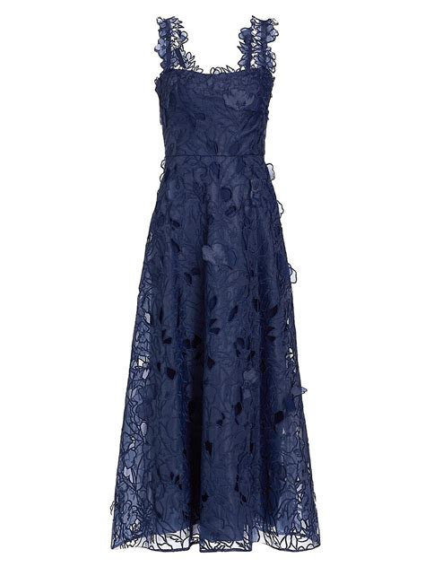 Monique Lhuillier Juliette Organza Maxi Dress In Sapphire 55 Off