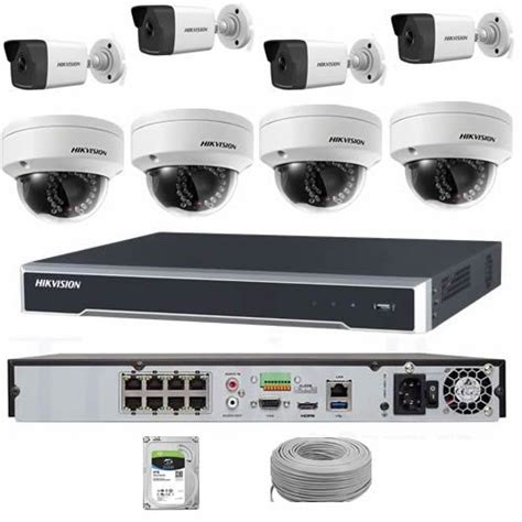 HIKVISION 5MP IP CCTV Camera, 4 Dome, 4 Bullet, 8CH NVR , 2 TB HDD ...