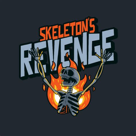 Placeit Logo Maker For An Apparel Line Featuring A Skeleton On Fire