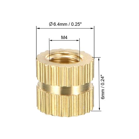 X Mm Pack Of Uxcell Knurled Threaded Insert M X Mm Female