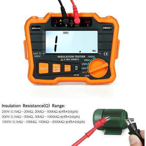 Testeur De R Sistance D Isolement Dcv Acv M Tre V Ground Megger