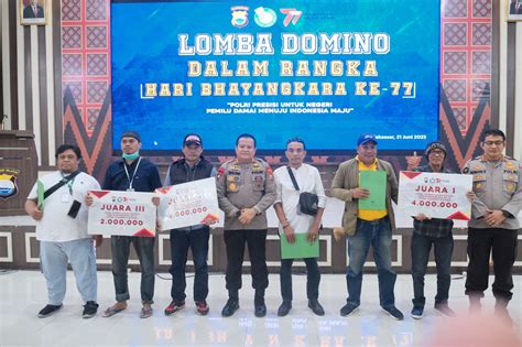 Peringati Hari Bhayangkara Ke 77 Polda Sulsel Gelar Lomba Domino Se Sulsel