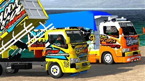 TOP 2 MOD CANTER DUMP TERBARU BUSSID TRUCK MUATAN PASIR YouTube