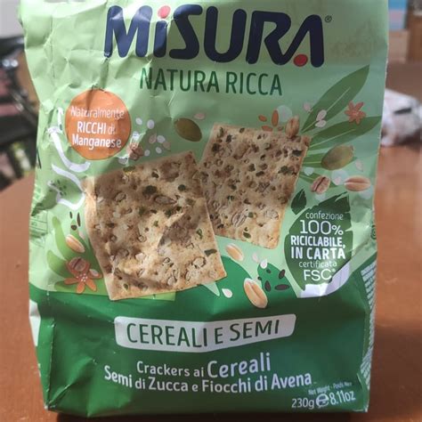 Misura Crackers Ai Cereali Semi Di Zucca E Fiocchi Di Avena Natura