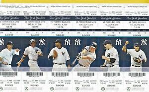 NEW YORK YANKEES TICKET FULL SHEET 2010 VS.TORONTO BLUE JAYS- TAMPA BAY ...