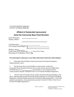 Fillable Online Charlottenc Govstormwaterdocumentsaffidavit Of