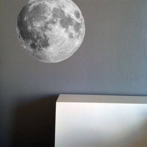 Moon Wall Decal Bedroom Wall Sticker Realistic Moon Living - Etsy ...