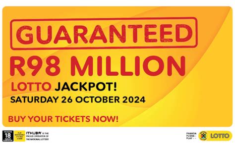 Lotto Jackpot A Guaranteed R98 Million One Ticket Change Your Life