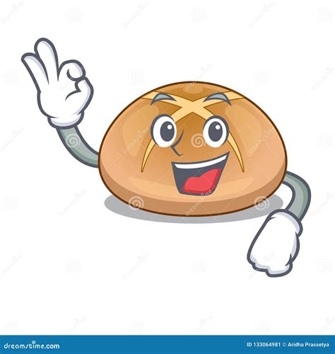 Okay The Hot Cross Buns Character Homemade Stock Vector Illustration Of Happy Funny