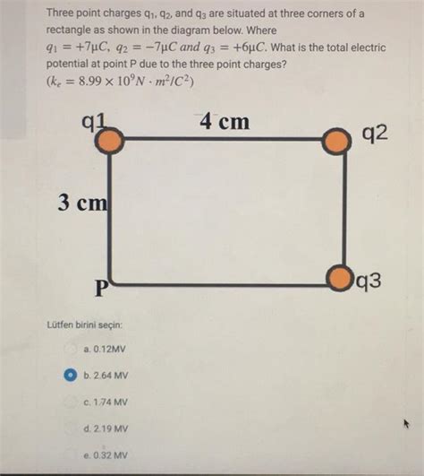 Solved Three Point Charges Q1 Q2 And Q3 Are Situated At