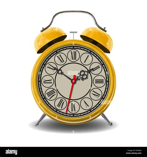 Yellow Clock Stock Vector Images Alamy