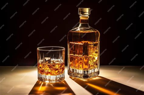 Premium Photo Chilled Elegance Whiskey With Ice In Glasses And White