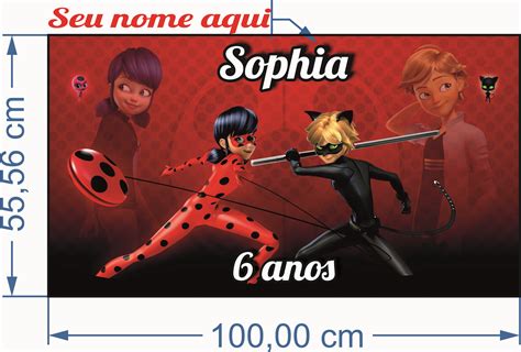 Painel Miraculous Ladybug Cat Noir LONA D PRINT Soluções em Impressão