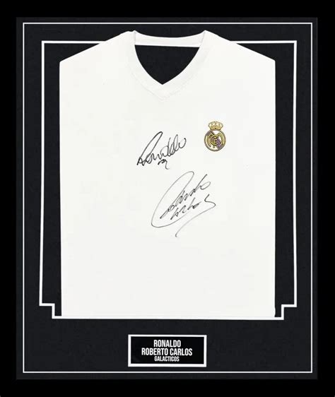 Cristiano Ronaldo Roberto Carlos Real Madrid Signed Football Shirts