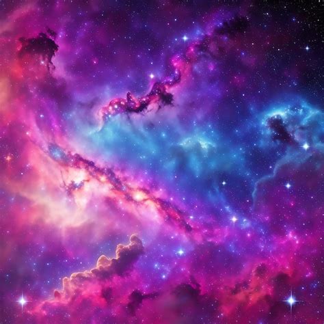 Premium Ai Image Colorful Space Galaxy Cloud Nebula Stary Night