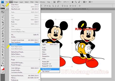 Cara Mirror Gambar Di Adobe Photoshop Serat