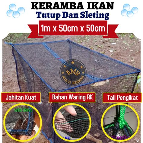 Jual Keramba Ikan Tutup Dan Resleting Hapa Jaring Ikan Bahan Waring