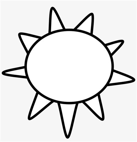 Sun Outline Clip Art Black And White