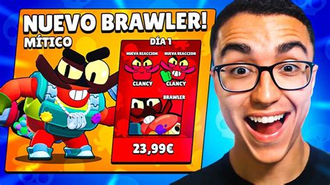 DESBLOQUEO MAXEO Y PRUEBO AL NUEVO BRAWLER CLANCY MUY FUERTE