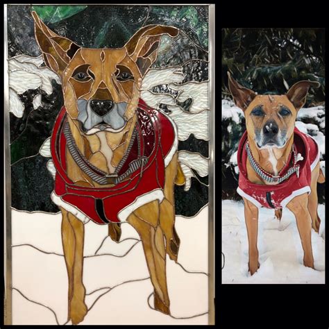 Custom Stained Glass Dog Portrait - Etsy