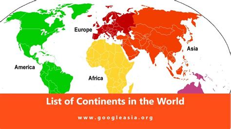 STEP 1: List of Continents in the World - GoogleAsia.ORG 1001 Best ...